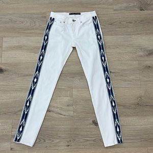 WHITE DENIM WOMEN JEANS RALPH LAUREN BLACL LABEL. USED.